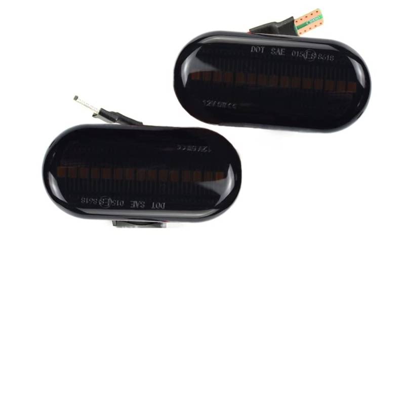 Huhpa Dynamische Seitenmarkierungsblinker for Dacia Duster Dokker Lodgy Renault Megane 1 Clio1 2 KANGOO ESPACE Smart Fortwo 453(Dynamic Smoked Type) von Huhpa