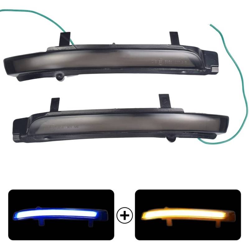 Huhpa Dynamischer Blinker for Skoda Octavia MK2 A5 Supe RB B6 3T LED Blinkerspiegellicht 2009 2012 2012 2012 2012(Blue Yellow) von Huhpa