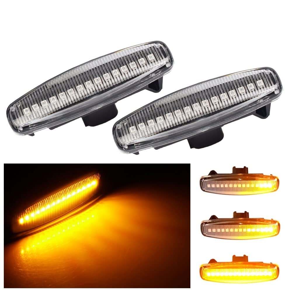 Huhpa Seitenmarkierungslicht LED Dynamische Blinkerlampe for Infiniti EX25 EX35 EX37 FX35 FX37 G25 G35 Q40 Q60 QX50 QX70 M25 M37 JX35(Clear) von Huhpa
