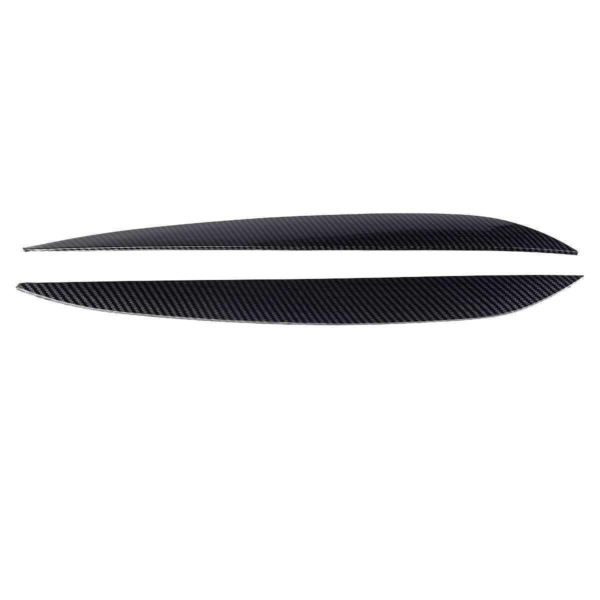 Scheinwerfer Augenlid for Für Touareg 2010 2011 2012 2013 2014 2015 2016 2017 2018 Front Scheinwerfer Augenbraue Abdeckung Borte(Carbon Look) von Huhpa