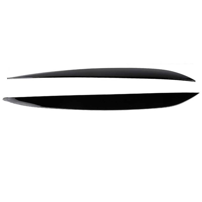Scheinwerfer Augenlid for Für Touareg 2010 2011 2012 2013 2014 2015 2016 2017 2018 Front Scheinwerfer Augenbraue Abdeckung Borte(Gloss Black) von Huhpa