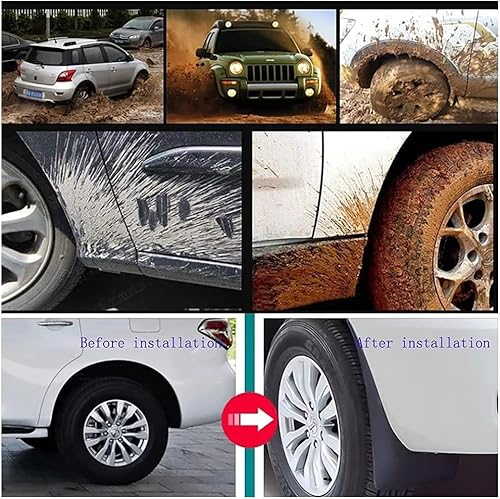 4 Stück Auto Schmutzfänger für Mercedes Benz GLC 43 63 AMG (with Pedal) 2016-2019, Vorne Hinten Spritzschutz Staubdicht Karosserieanbauteile Zubehör von Huiloogye