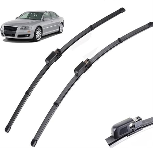 Scheibenwischer für Audi A8 D3 2002-2009 Front - Originalgröße - Leise & Kratzfrei - Einfache Montage - 2er Set Scheibenwischer für Audi A8 D3 2002-2009 Front - Originalgröße - Leise & Kratzfrei - Einfache Montage - 2er Set von Huiloogye