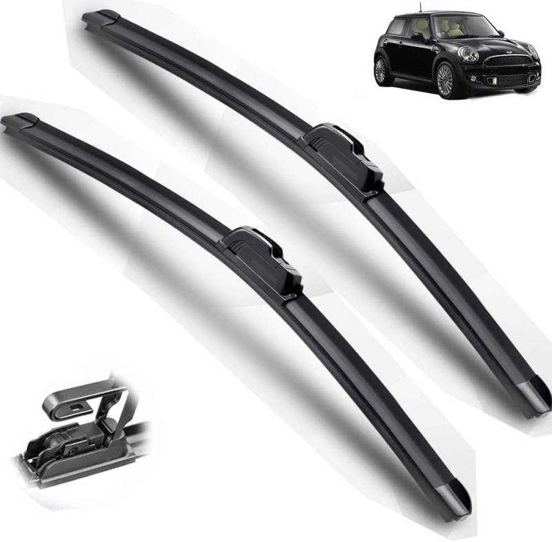 Scheibenwischer für BMW MINI Clubman R55 2007-2012 Front - Originalgröße - Leise & Kratzfrei - Einfache Montage - 2er Set von Huiloogye