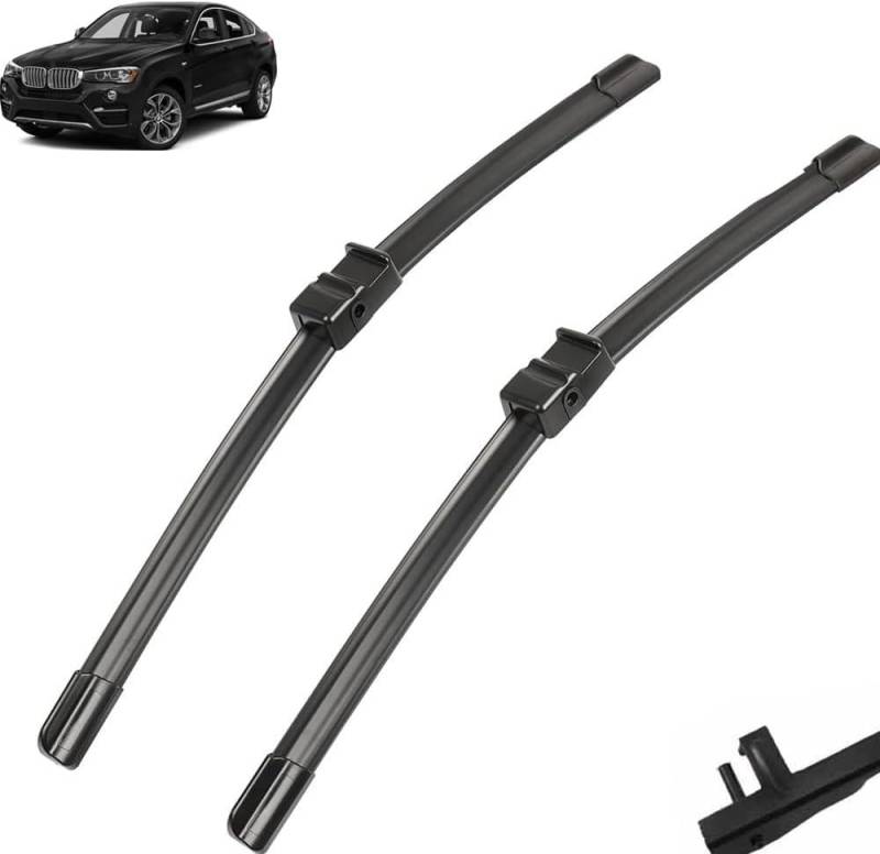 Scheibenwischer für BMW X4 F26 2014-2018 Front - Originalgröße - Leise & Kratzfrei - Einfache Montage - 2er Set von Huiloogye