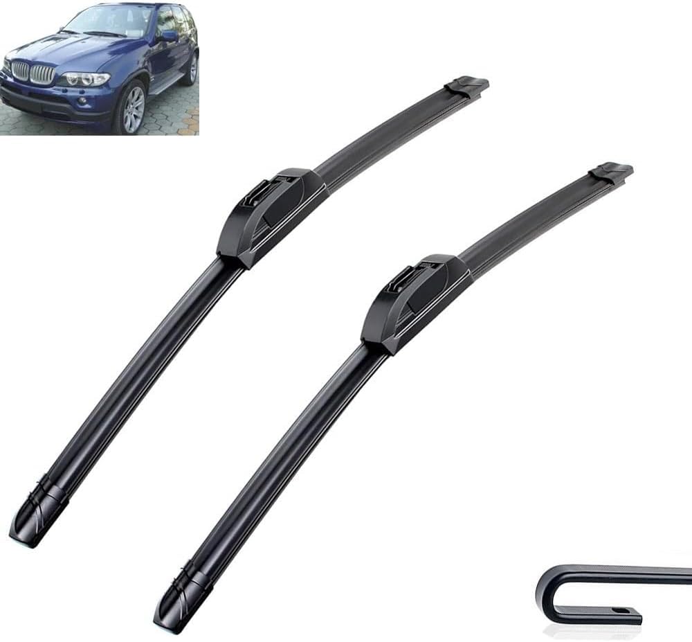 Scheibenwischer für BMW X5 E53 2000-2006 Front - Originalgröße - Leise & Kratzfrei - Einfache Montage - 2er Set Scheibenwischer für BMW X5 E53 2000-2006 Front - Originalgröße - Leise & Kratzfrei - Einfache Montage - 2er Set von Huiloogye