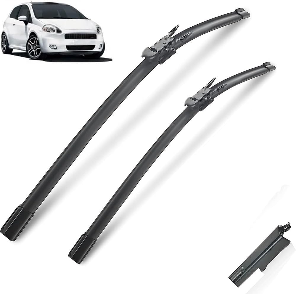 Scheibenwischer für Fiat Grande Punto 199 2005-2015 Front - Originalgröße - Leise & Kratzfrei - Einfache Montage - 2er Set Scheibenwischer für Fiat Grande Punto 199 2005-2015 Front - Originalgröße - Leise & Kratzfrei - Einfache Montage - 2er Set von Huiloogye