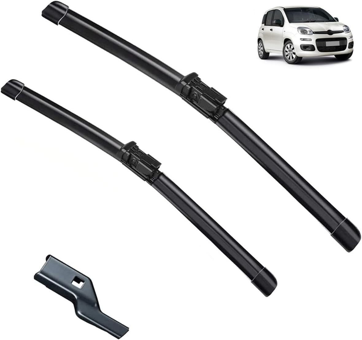 Scheibenwischer für Fiat Panda MK3 2013-2022 Front - Originalgröße - Leise & Kratzfrei - Einfache Montage - 2er Set Scheibenwischer für Fiat Panda MK3 2013-2022 Front - Originalgröße - Leise & Kratzfrei - Einfache Montage - 2er Set von Huiloogye