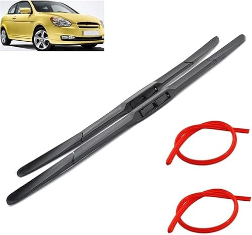 Scheibenwischer für Hyundai Accent Verna MC 2005-2010 Front - Originalgröße - Leise & Kratzfrei - Einfache Montage - 2er Set Scheibenwischer für Hyundai Accent Verna MC 2005-2010 Front - Originalgröße - Leise & Kratzfrei - Einfache Montage - 2er Set von Huiloogye