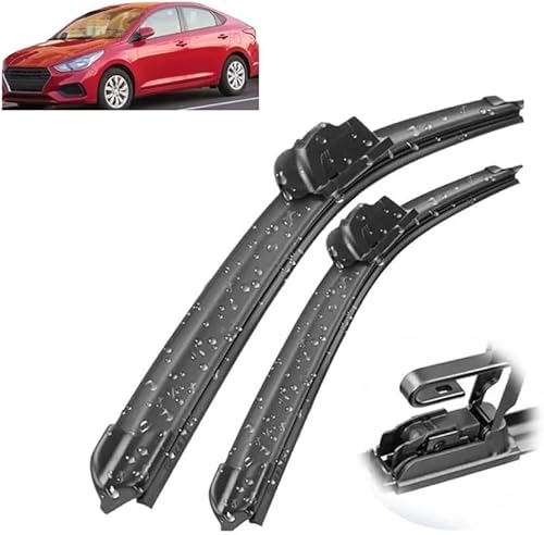 Scheibenwischer für Hyundai Solaris HC 2017-2022 Front - Originalgröße - Leise & Kratzfrei - Einfache Montage - 2er Set Scheibenwischer für Hyundai Solaris HC 2017-2022 Front - Originalgröße - Leise & Kratzfrei - Einfache Montage - 2er Set von Huiloogye