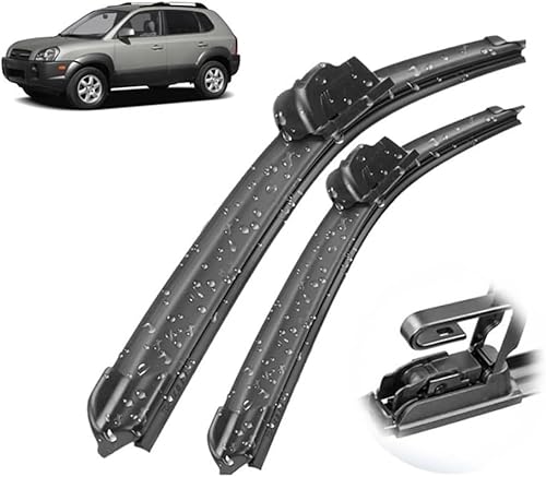Scheibenwischer für Hyundai Tucson JM 2004-2009 Front - Originalgröße - Leise & Kratzfrei - Einfache Montage - 2er Set von Huiloogye