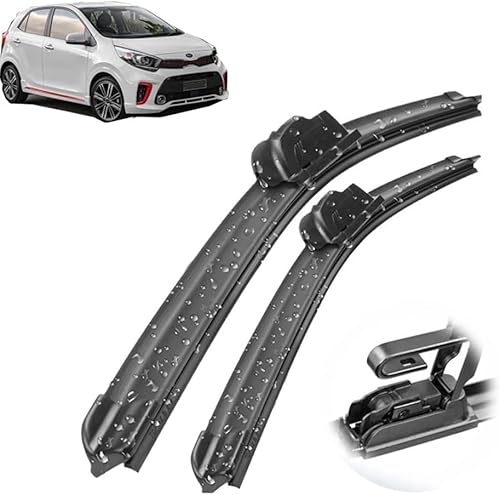 Scheibenwischer für KIA Picanto MK3 2018-2023 Front - Originalgröße - Leise & Kratzfrei - Einfache Montage - 2er Set Scheibenwischer für KIA Picanto MK3 2018-2023 Front - Originalgröße - Leise & Kratzfrei - Einfache Montage - 2er Set von Huiloogye