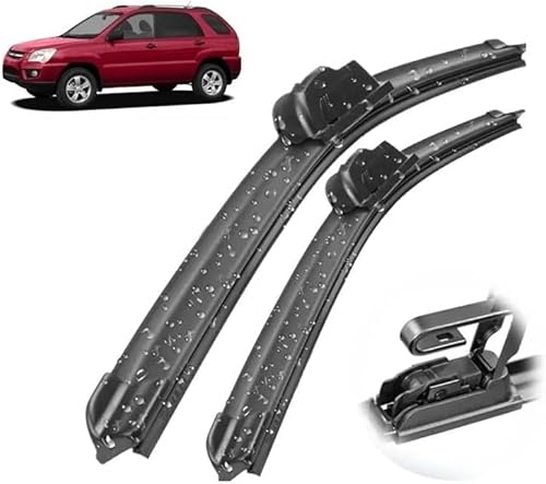 Scheibenwischer für KIA Sportage JE/KM 2004-2010 Front - Originalgröße - Leise & Kratzfrei - Einfache Montage - 2er Set Scheibenwischer für KIA Sportage JE/KM 2004-2010 Front - Originalgröße - Leise & Kratzfrei - Einfache Montage - 2er Set von Huiloogye