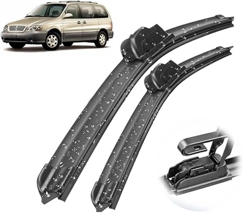 Scheibenwischer für Kia Carnival KV-II 1998-2005 Front - Originalgröße - Leise & Kratzfrei - Einfache Montage - 2er Set Scheibenwischer für Kia Carnival KV-II 1998-2005 Front - Originalgröße - Leise & Kratzfrei - Einfache Montage - 2er Set von Huiloogye