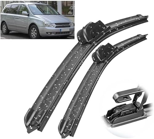 Scheibenwischer für Kia Carnival VQ 2006-2013 Front - Originalgröße - Leise & Kratzfrei - Einfache Montage - 2er Set Scheibenwischer für Kia Carnival VQ 2006-2013 Front - Originalgröße - Leise & Kratzfrei - Einfache Montage - 2er Set von Huiloogye