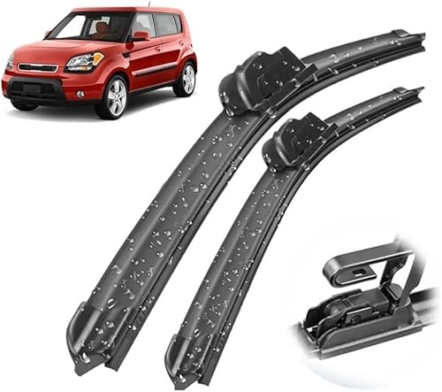 Scheibenwischer für Kia Soul MK1 2009-2013 Front - Originalgröße - Leise & Kratzfrei - Einfache Montage - 2er Set Scheibenwischer für Kia Soul MK1 2009-2013 Front - Originalgröße - Leise & Kratzfrei - Einfache Montage - 2er Set von Huiloogye
