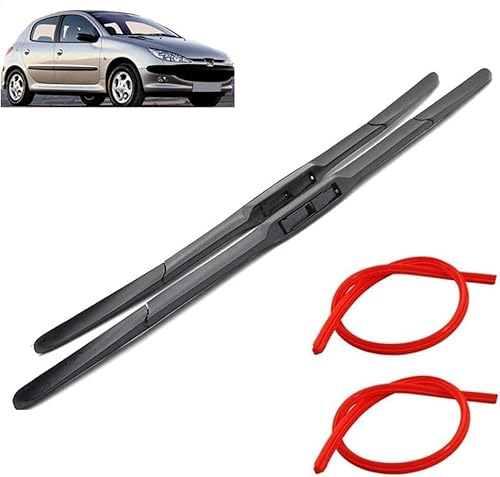 Scheibenwischer für Peugeot 206 Hatchback SW CC 1998-2006 Front - Originalgröße - Leise & Kratzfrei - Einfache Montage - 2er Set Scheibenwischer für Peugeot 206 Hatchback SW CC 1998-2006 Front - Originalgröße - Leise & Kratzfrei - Einfache Montage - 2er Set von Huiloogye