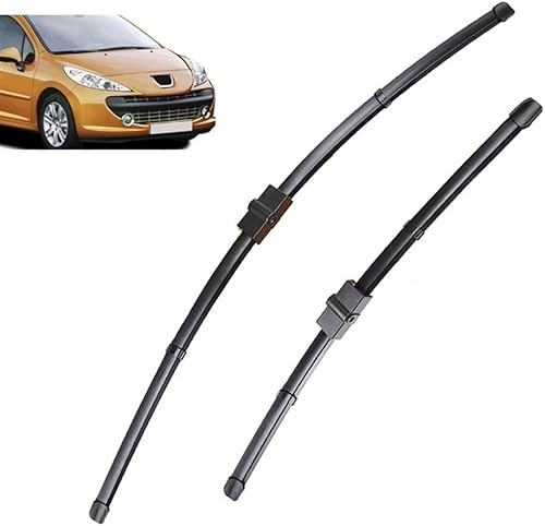 Scheibenwischer für Peugeot 207 207CC 207SW CC SW 2006-2014 Front - Originalgröße - Leise & Kratzfrei - Einfache Montage - 2er Set Scheibenwischer für Peugeot 207 207CC 207SW CC SW 2006-2014 Front - Originalgröße - Leise & Kratzfrei - Einfache Montage - 2er Set von Huiloogye