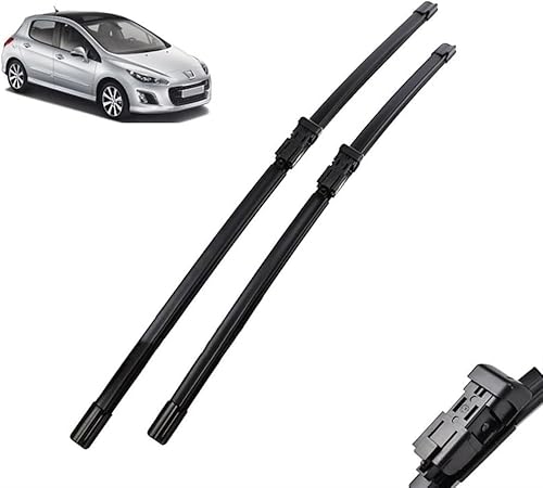 Scheibenwischer für Peugeot 308 308SW 308CC MK1 T7 2007-2013 Front - Originalgröße - Leise & Kratzfrei - Einfache Montage - 2er Set Scheibenwischer für Peugeot 308 308SW 308CC MK1 T7 2007-2013 Front - Originalgröße - Leise & Kratzfrei - Einfache Montage - 2er Set von Huiloogye