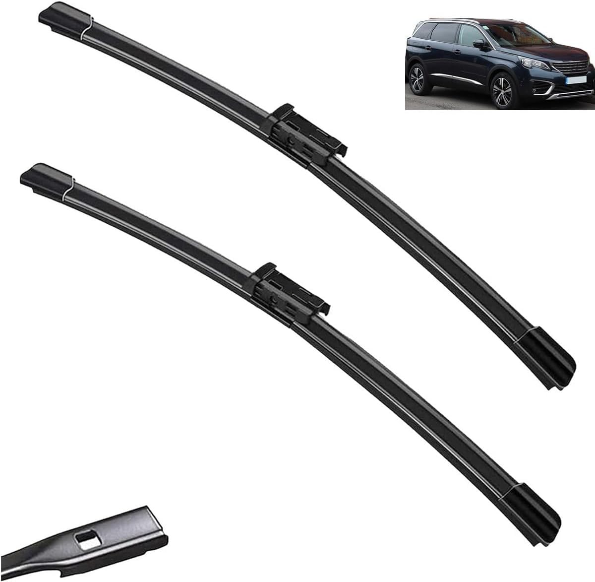 Scheibenwischer für Peugeot 5008 P87 MK2 2017-2023 Front - Originalgröße - Leise & Kratzfrei - Einfache Montage - 2er Set Scheibenwischer für Peugeot 5008 P87 MK2 2017-2023 Front - Originalgröße - Leise & Kratzfrei - Einfache Montage - 2er Set von Huiloogye