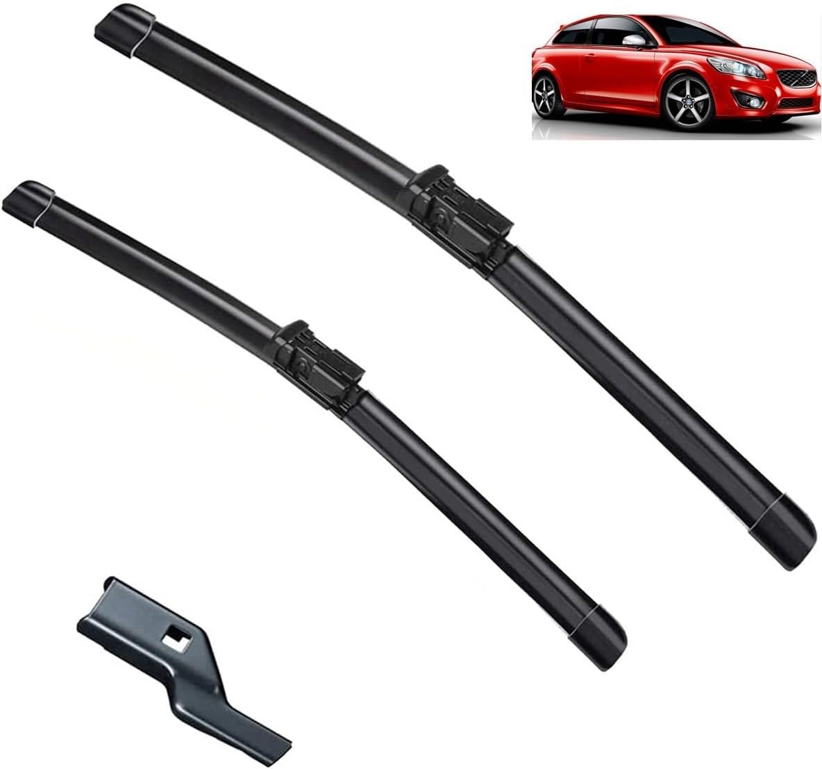 Scheibenwischer für Volvo C30 2006-2013 Front - Originalgröße - Leise & Kratzfrei - Einfache Montage - 2er Set Scheibenwischer für Volvo C30 2006-2013 Front - Originalgröße - Leise & Kratzfrei - Einfache Montage - 2er Set von Huiloogye