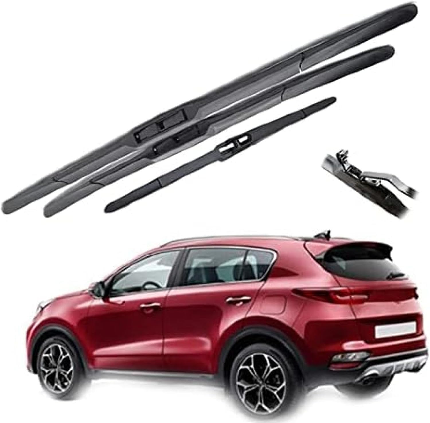 Wischer Front Und Heckscheibenwischer-Set Für Kia Sportage QL 2016-2020 26"+16"+11", Scheibenwischer Heckwischer Vorne + Hinten Wischer Front Und Heckscheibenwischer-Set Für Kia Sportage QL 2016-2020 26"+16"+11", Scheibenwischer Heckwischer Vorne + Hinten von Huiloogye