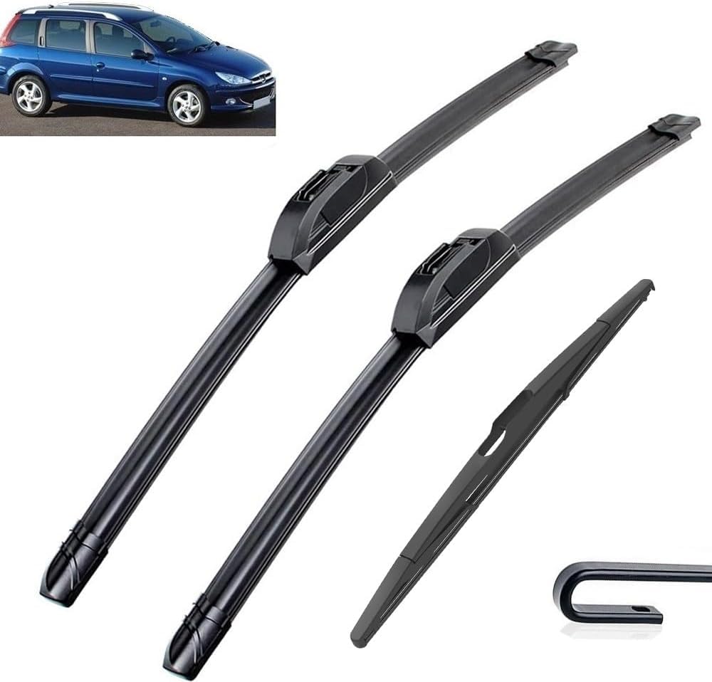 Wischer Front Und Heckscheibenwischer-Set Für Peugeot 206 SW 206SW Wagon 2001-2007, Scheibenwischer Heckwischer Vorne + Hinten Wischer Front Und Heckscheibenwischer-Set Für Peugeot 206 SW 206SW Wagon 2001-2007, Scheibenwischer Heckwischer Vorne + Hinten von Huiloogye