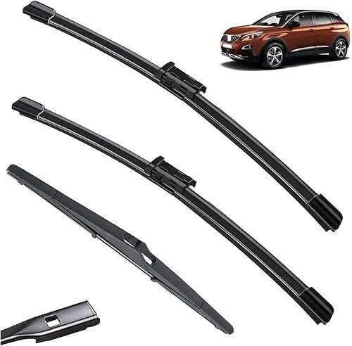 Wischer Front Und Heckscheibenwischer-Set Für Peugeot 3008 MK2 2017-2021, Scheibenwischer Heckwischer Vorne + Hinten Wischer Front Und Heckscheibenwischer-Set Für Peugeot 3008 MK2 2017-2021, Scheibenwischer Heckwischer Vorne + Hinten von Huiloogye