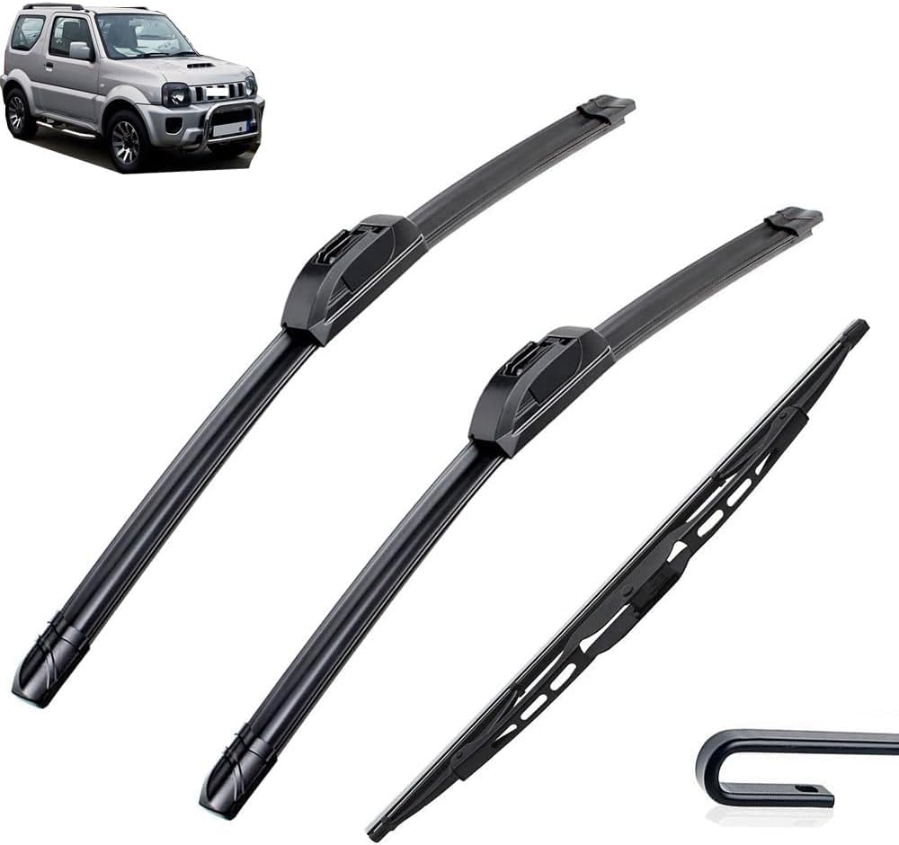 Wischer Front Und Heckscheibenwischer-Set Für Suzuki Jimny MK3 1998-2018 18"+16"+11", Scheibenwischer Heckwischer Vorne + Hinten Wischer Front Und Heckscheibenwischer-Set Für Suzuki Jimny MK3 1998-2018 18"+16"+11", Scheibenwischer Heckwischer Vorne + Hinten von Huiloogye