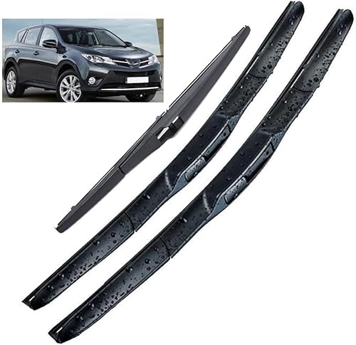 Wischer Front Und Heckscheibenwischer-Set Für Toyota RAV4 XA40 2013-2018 26"+16"+10", Scheibenwischer Heckwischer Vorne + Hinten Wischer Front Und Heckscheibenwischer-Set Für Toyota RAV4 XA40 2013-2018 26"+16"+10", Scheibenwischer Heckwischer Vorne + Hinten von Huiloogye