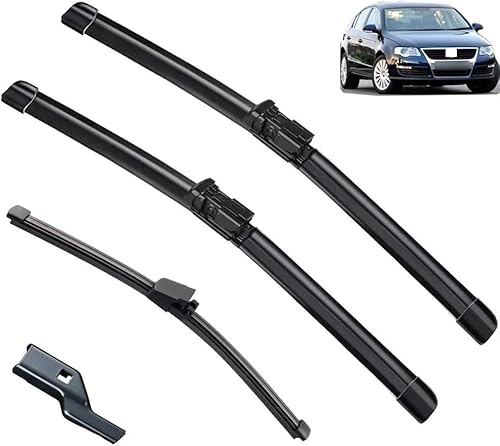Wischer Front Und Heckscheibenwischer-Set Für VW Passat B6 2005-2011, Scheibenwischer Heckwischer Vorne + Hinten von Huiloogye