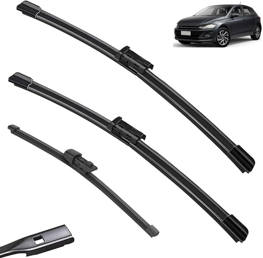 Wischer Front Und Heckscheibenwischer-Set Für VW Polo 6 AW BZ 2017-2023, Scheibenwischer Heckwischer Vorne + Hinten Wischer Front Und Heckscheibenwischer-Set Für VW Polo 6 AW BZ 2017-2023, Scheibenwischer Heckwischer Vorne + Hinten von Huiloogye