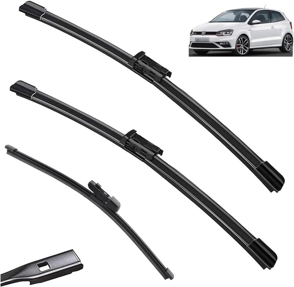 Wischer Front Und Heckscheibenwischer-Set Für VW Polo 6R Hatchback 2009-2017, Scheibenwischer Heckwischer Vorne + Hinten Wischer Front Und Heckscheibenwischer-Set Für VW Polo 6R Hatchback 2009-2017, Scheibenwischer Heckwischer Vorne + Hinten von Huiloogye