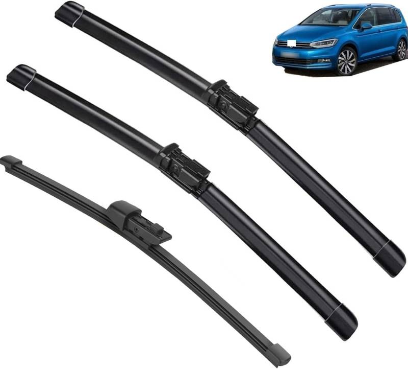 Wischer Front Und Heckscheibenwischer-Set Für VW Touran 1T3 2010-2015, Scheibenwischer Heckwischer Vorne + Hinten von Huiloogye