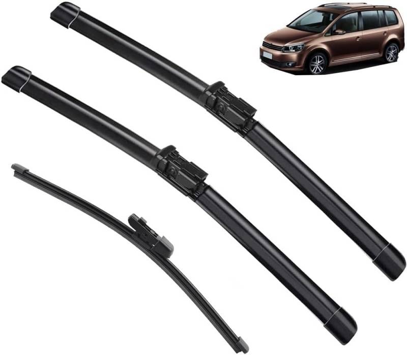 Wischer Front Und Heckscheibenwischer-Set Für VW Touran 2010-2015, Scheibenwischer Heckwischer Vorne + Hinten von Huiloogye