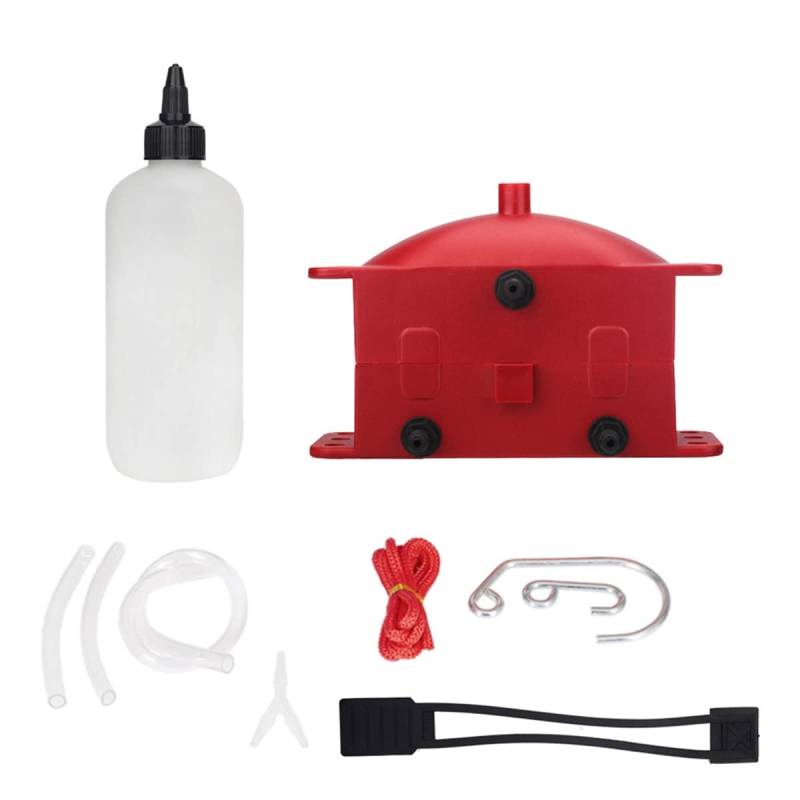 Hundnsney Vklopdsh Motorcycle Chain Cleaning Machine Kit Brush Gear Tool for Universal Motorbike Ketten Lube Device Red von Hundnsney
