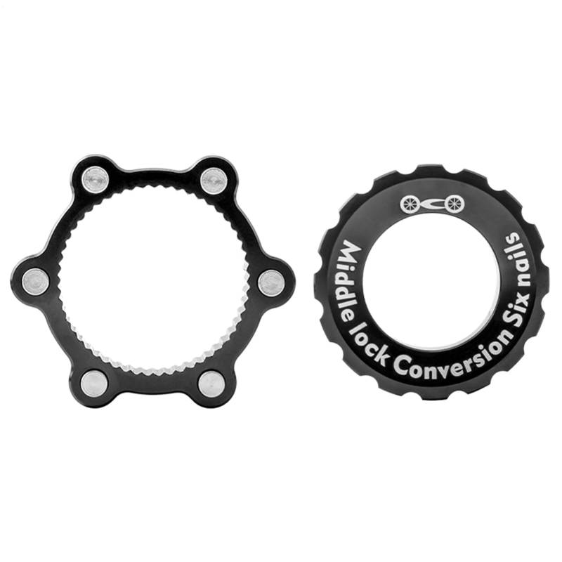 HunicandIU Scheibenbremse Centerlock Adapter,Scheibenbremse Nabenadapter - 6-Loch Scheibenadapter für ATV Motocross Rennrad mit Centerlock-System von HunicandIU