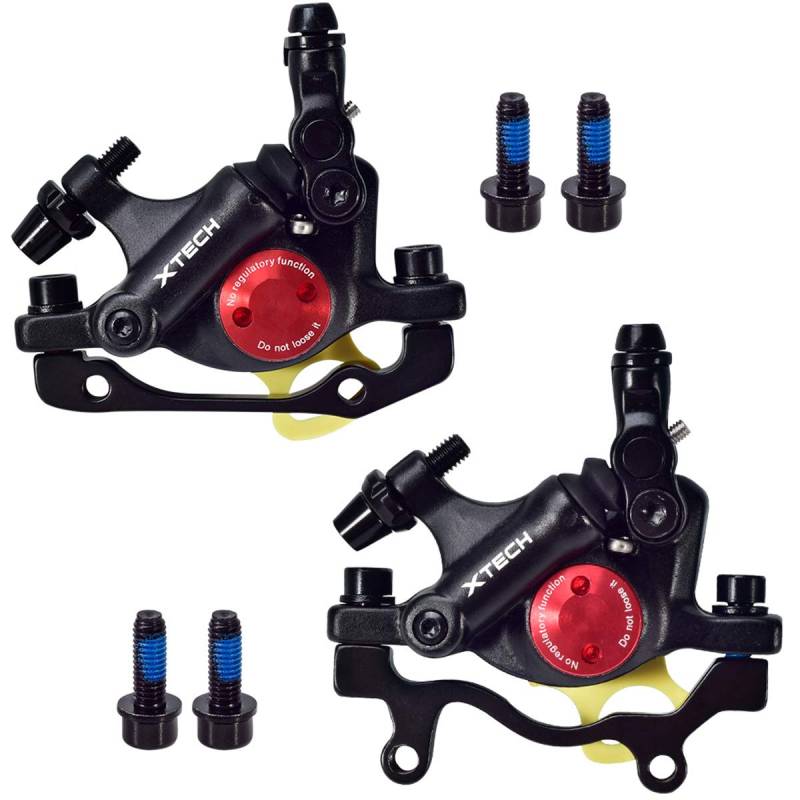 Huntfgold ZOOM HB-100 hydraulisches Scheibenbremsen-Set, Öldruck, Scheibenbremsen, Werkzeug, Bremssättel, vorne/hinten (Schwarz) von Huntfgold