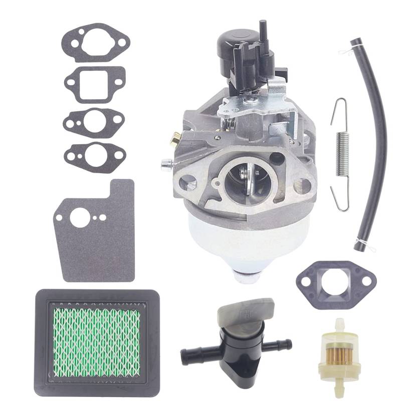 Hutdkte 16100-Z0Y-M42 Vergaser für Honda GCV190LA HRX2172VKA HRX217K1 K2 K3 K4 Auto Choke Motoren mit 16950-Z0Y-003 Benzinhahn 16561-ZM0-000 Federsatz von Hutdkte