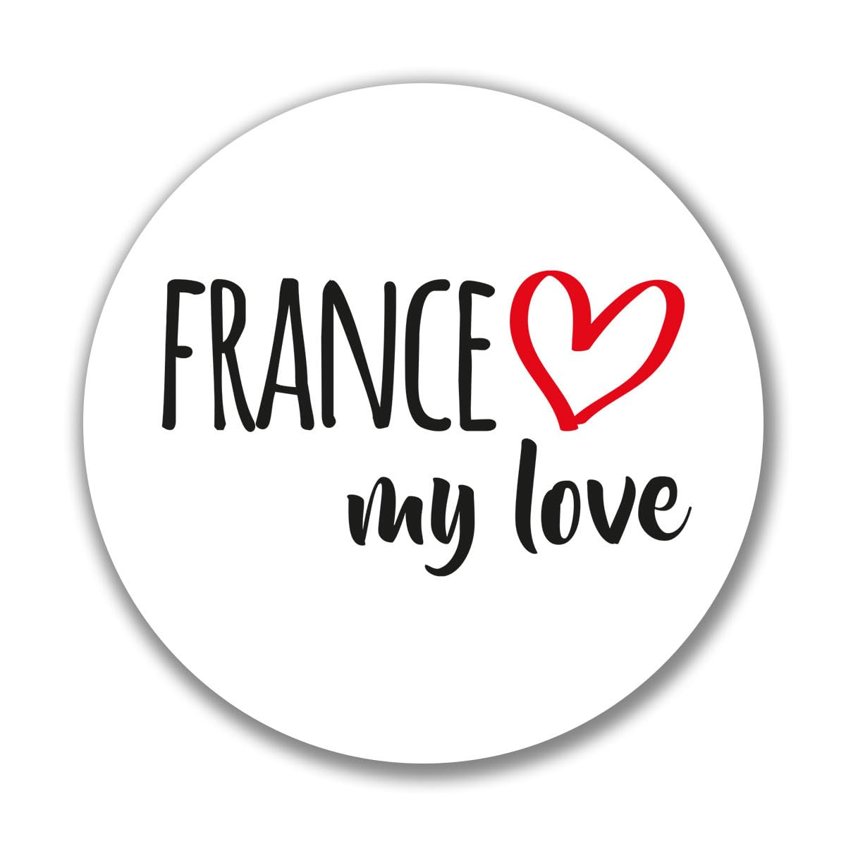 Huuraa Aufkleber France My Love Sticker Größe 10cm für alle Fans von Frankreich Geschenk Idee für Freunde und Familie von Huuraa
