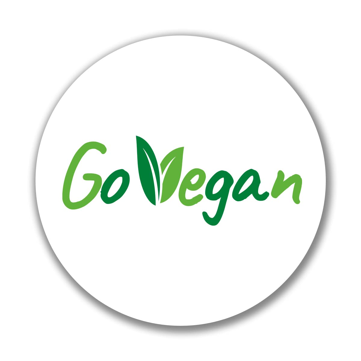 Huuraa Aufkleber Go Vegan Blätter Sticker Größe 10cm mit Motiv für alle Veganer:innen Geschenk Idee für Freunde und Familie von Huuraa