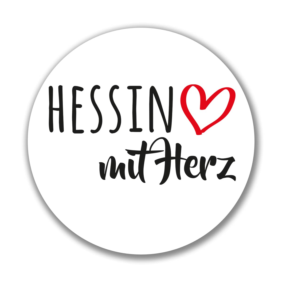 Huuraa Aufkleber Hessin mit Herz Sticker Größe 10cm mit Motiv für die tollsten Menschen Geschenk Idee für Freunde und Familie von Huuraa