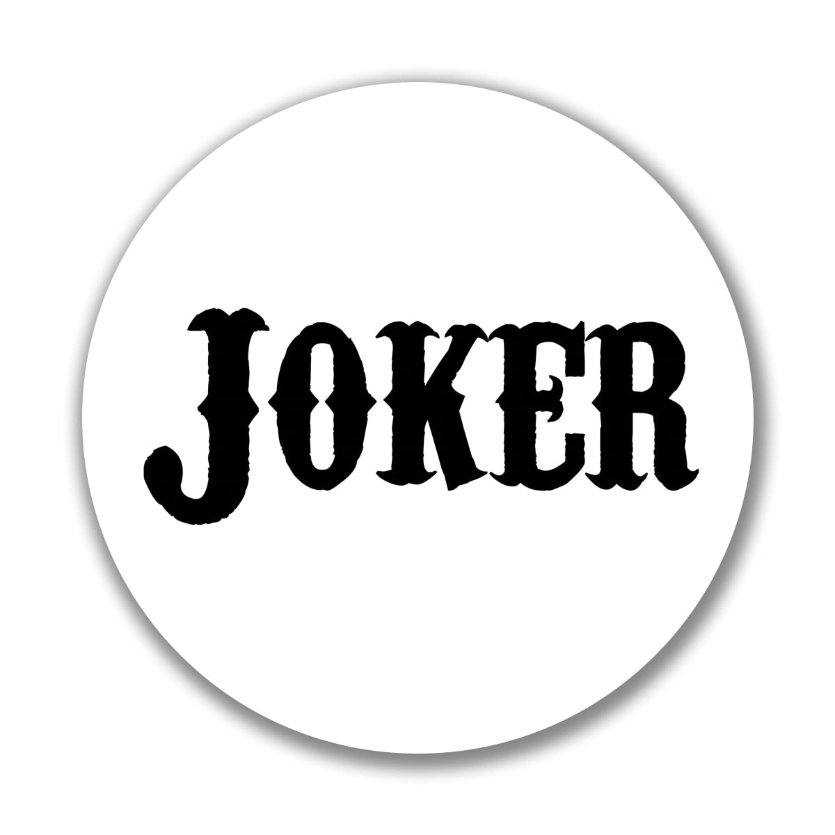 Huuraa Aufkleber Joker Schriftzug Sticker Größe 10cm mit Motiv für alle Spieler Geschenk Idee für Freunde und Familie von Huuraa