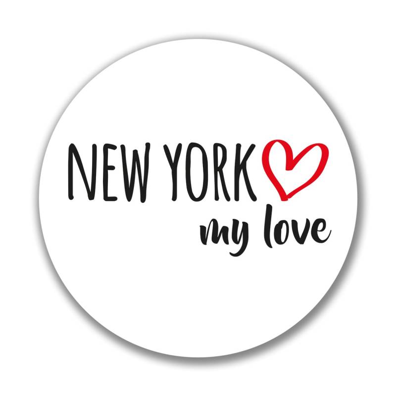 Huuraa Aufkleber New York My Love Sticker Größe 10cm für alle Fans von New York USA Geschenk Idee für Freunde und Familie von Huuraa
