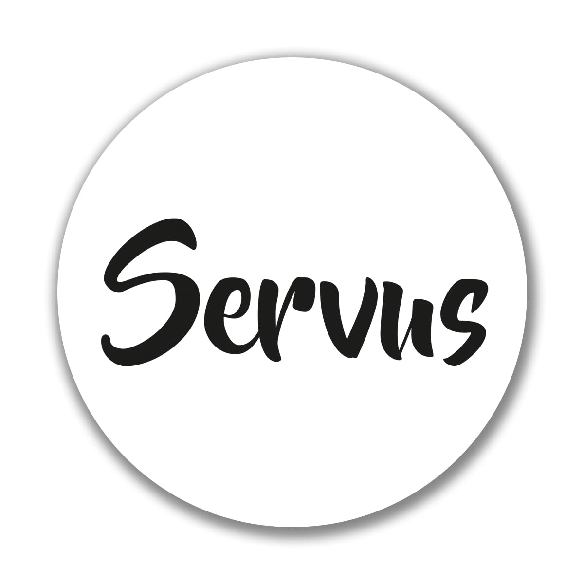 Huuraa Aufkleber Servus Schriftzug Sticker Größe 10cm mit stylischem Motiv Geschenk Idee für Freunde und Familie von Huuraa