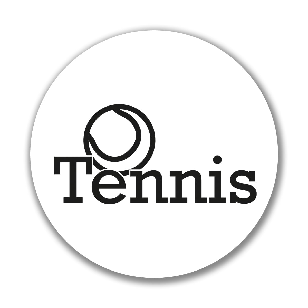 Huuraa Aufkleber Tennis Ball Sticker Größe 10cm mit Motiv für alle Tennis Fans Geschenk Idee für Freunde und Familie von Huuraa