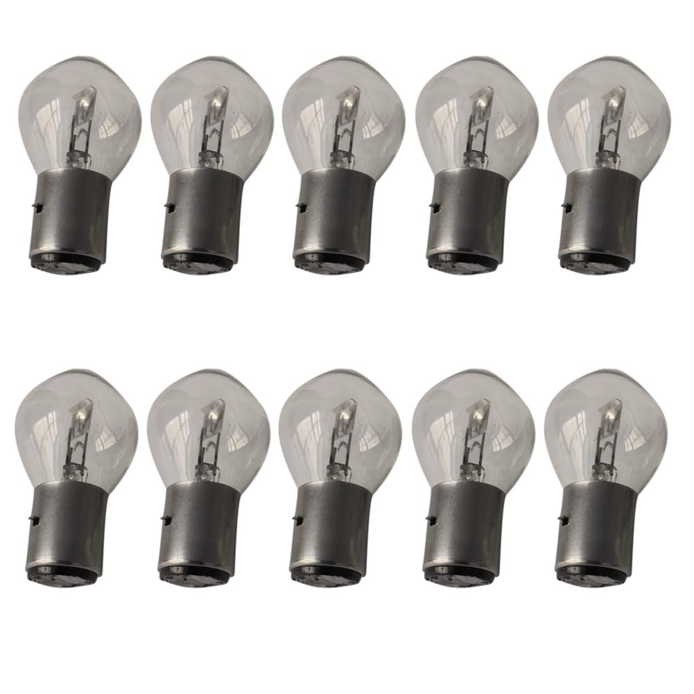 Huusuei Motorrad Beleuchtung 10X Scheinwerfer Birne 12V 35W B35 BA20D Glas Fit f??r GY6 ATV Moped Roller Huusuei Motorrad Beleuchtung 10X Scheinwerfer Birne 12V 35W B35 BA20D Glas Fit f??r GY6 ATV Moped Roller von Huusuei