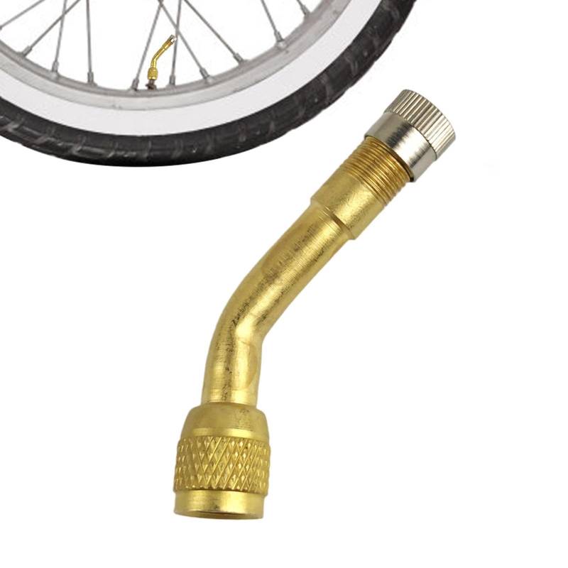 Huyeruie Reifenventil-Verlängerungsadapter, Ventilverlängerung, Ventilschaftverlängerung aus Messing, Adapter, Motorrad-Luft-Inflationsadapter mit 90-Grad-Biegung, Auto-Scooter-Ventilverlängerung für von Huyeruie