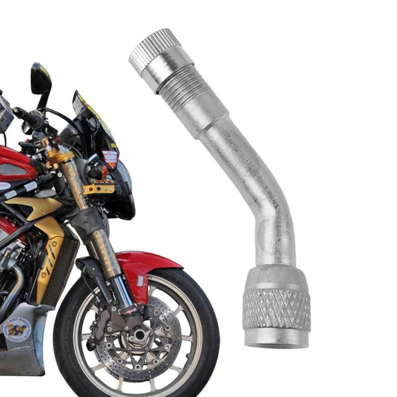 Huyeruie Reifenventil-Verlängerungsadapter, Ventilverlängerung, Ventilschaftverlängerung aus Messing, Adapter, Motorrad-Luft-Inflationsadapter mit 90-Grad-Biegung, Auto-Scooter-Ventilverlängerung für von Huyeruie