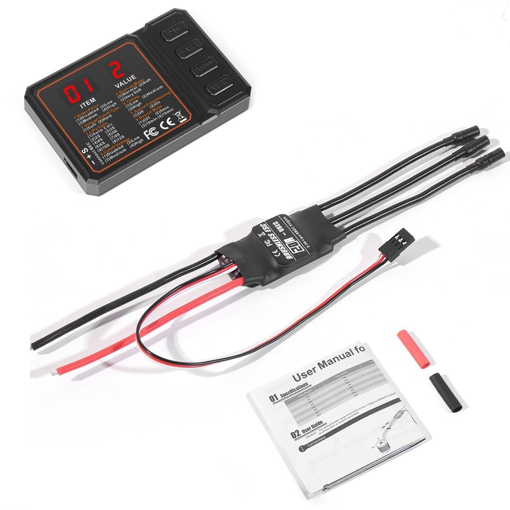 Hxhsgmeh 20A Brushless-Regler 2-3S Lipo Unterstützung BEC-Ausgang mit Programmierkarte für RC-Auto Boot Flugzeug DIY Teile Hxhsgmeh 20A Brushless-Regler 2-3S Lipo Unterstützung BEC-Ausgang mit Programmierkarte für RC-Auto Boot Flugzeug DIY Teile von Hxhsgmeh